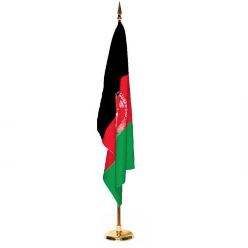 Indoor Afghanistan Ceremonial Flag Set