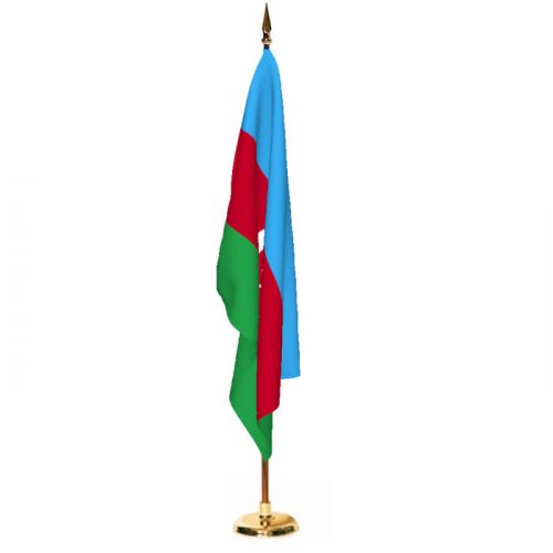 Indoor Azerbaijan Ceremonial Flag Set