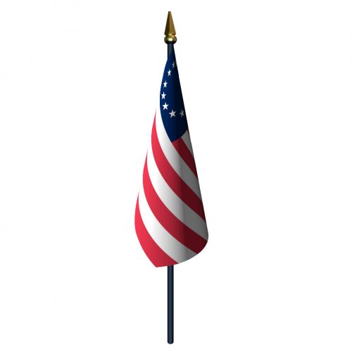 4in x 6in Betsy Ross Flag with Staff and Spear