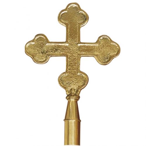 Brass Botonee Cross Finial