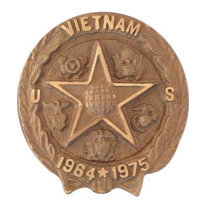 Vietnam War Cast Bronze Grave Marker