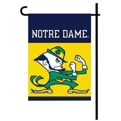 Notre Dame Leprechaun Garden Flag