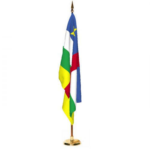 Indoor Central African Republic Ceremonial Flag Set