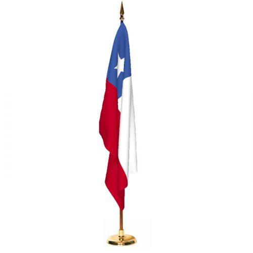 Indoor Chile Ceremonial Flag Set