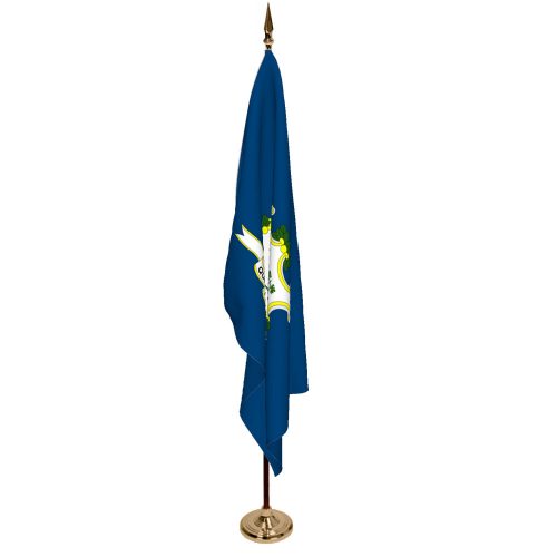 Indoor Connecticut Ceremonial Flag Set