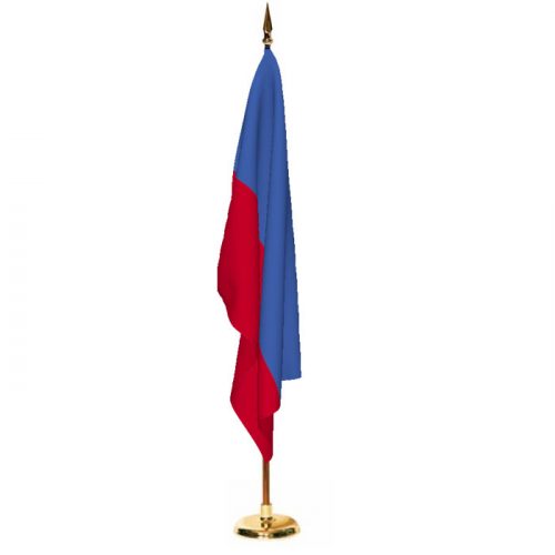 Indoor Haiti Ceremonial Flag Set