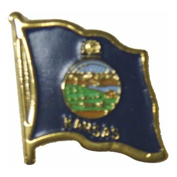 Kansas Flag Lapel Pin
