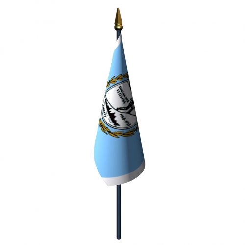 4in x 6in Korea Vet Flag with Staff and Spear