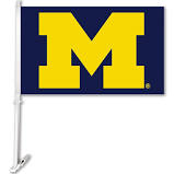 University of Michigan Car Window Flag