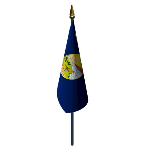 Montana Flag with Staff and Spear