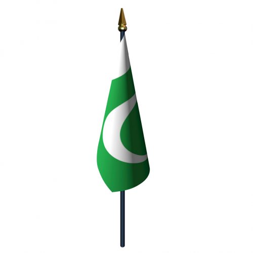 Pakistan Flag with Staff and Spear