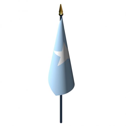 4in x 6in Somalia Flag with Staff and Spear
