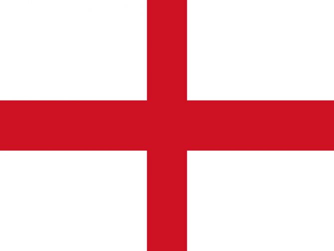 4in x 6in St. George Cross Flag with Staff and Spear