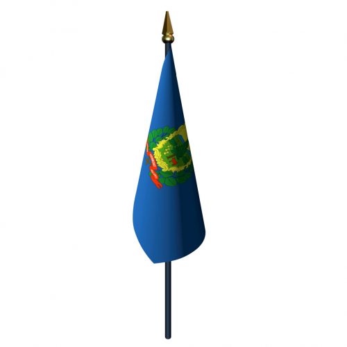 Vermont Flag with Staff and Spear