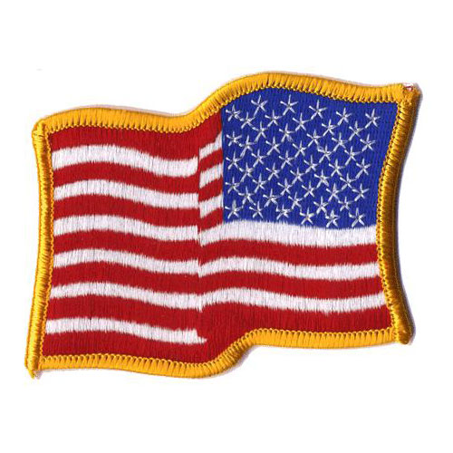 2-1/2in x 4-1/2in Wavy American Flag Right Hand Patch