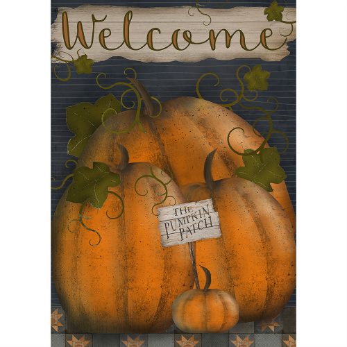 Pumpkin Patch Welcome House Flag