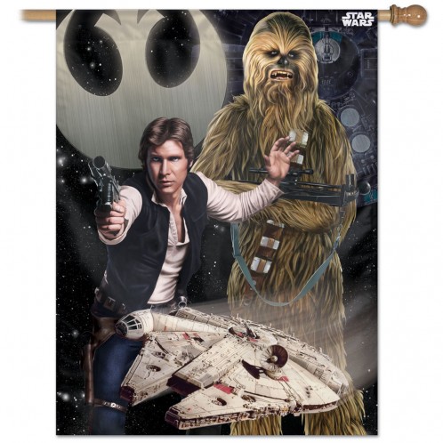 Star Wars Han and Chewbacca Vertical Flag
