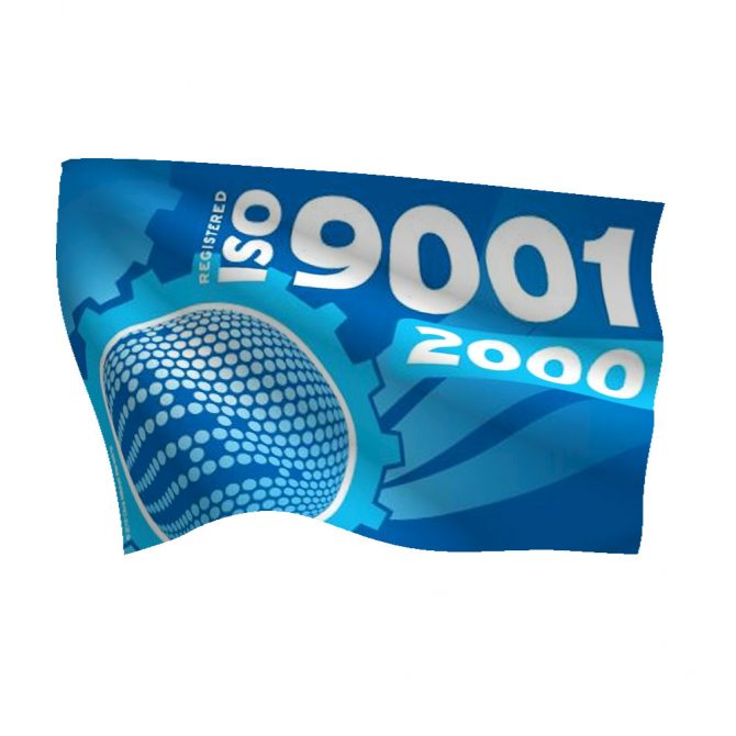 4-Color ISO 9001:2000 Flag