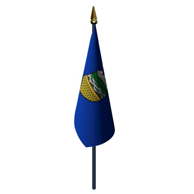 4in x 6in Alberta Flag with Staff and Spear