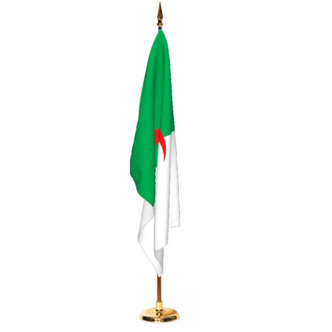 Indoor Algeria Ceremonial Flag Set