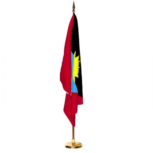 Indoor Antigua and Barbuda Ceremonial Flag Set