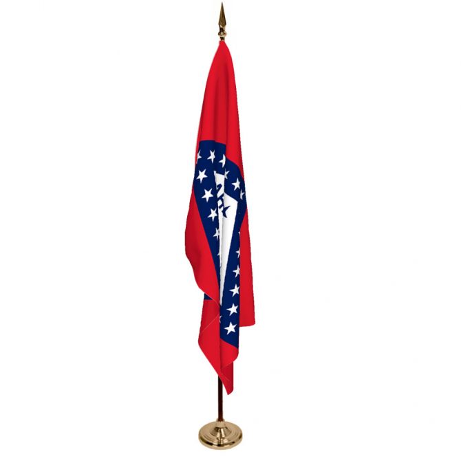 Indoor Arkansas Ceremonial Flag Set