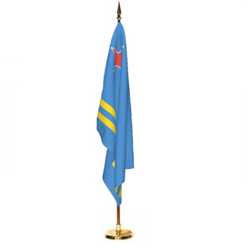 Indoor Aruba Ceremonial Flag Set