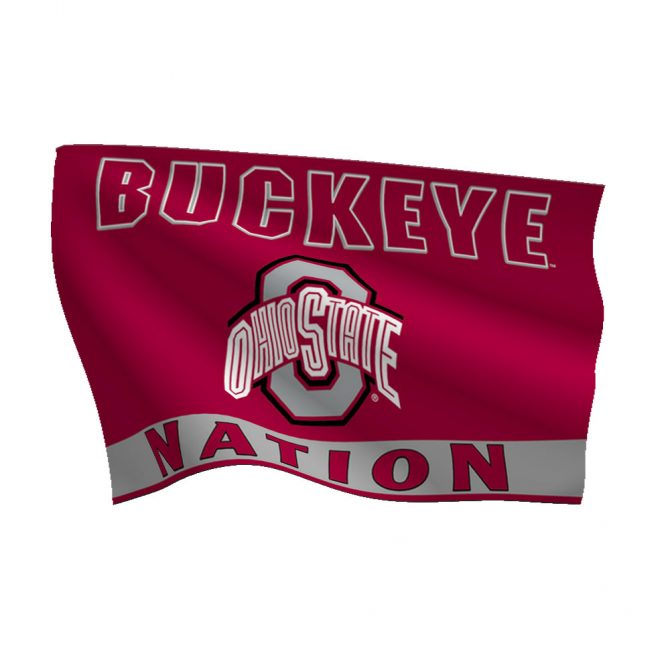 Ohio State University Polyester Buckeye Nation Flag