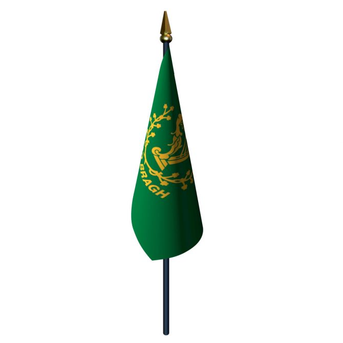 Erin Go Bragh Flag with Staff and Spear