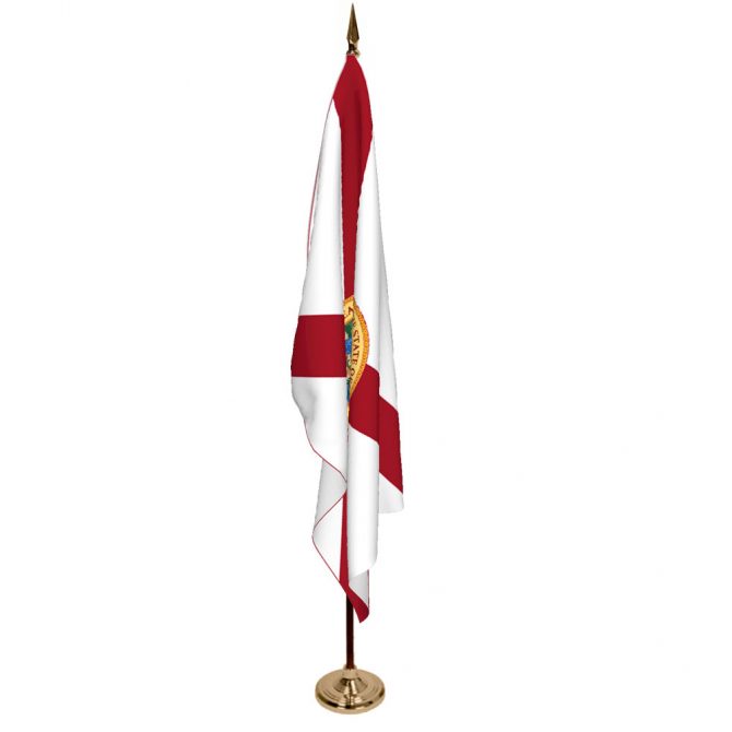 Indoor Florida Ceremonial Flag Set
