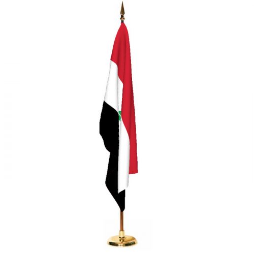 Indoor Iraq Ceremonial Flag Set