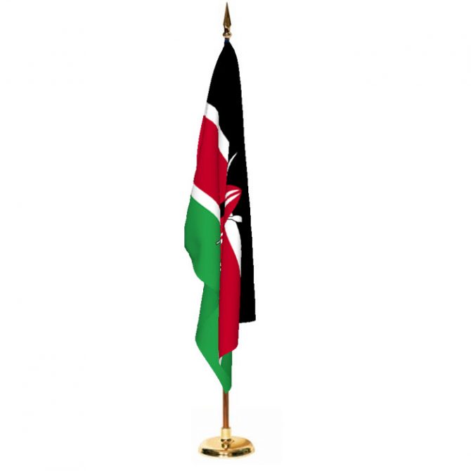 Indoor Kenya Ceremonial Flag Set