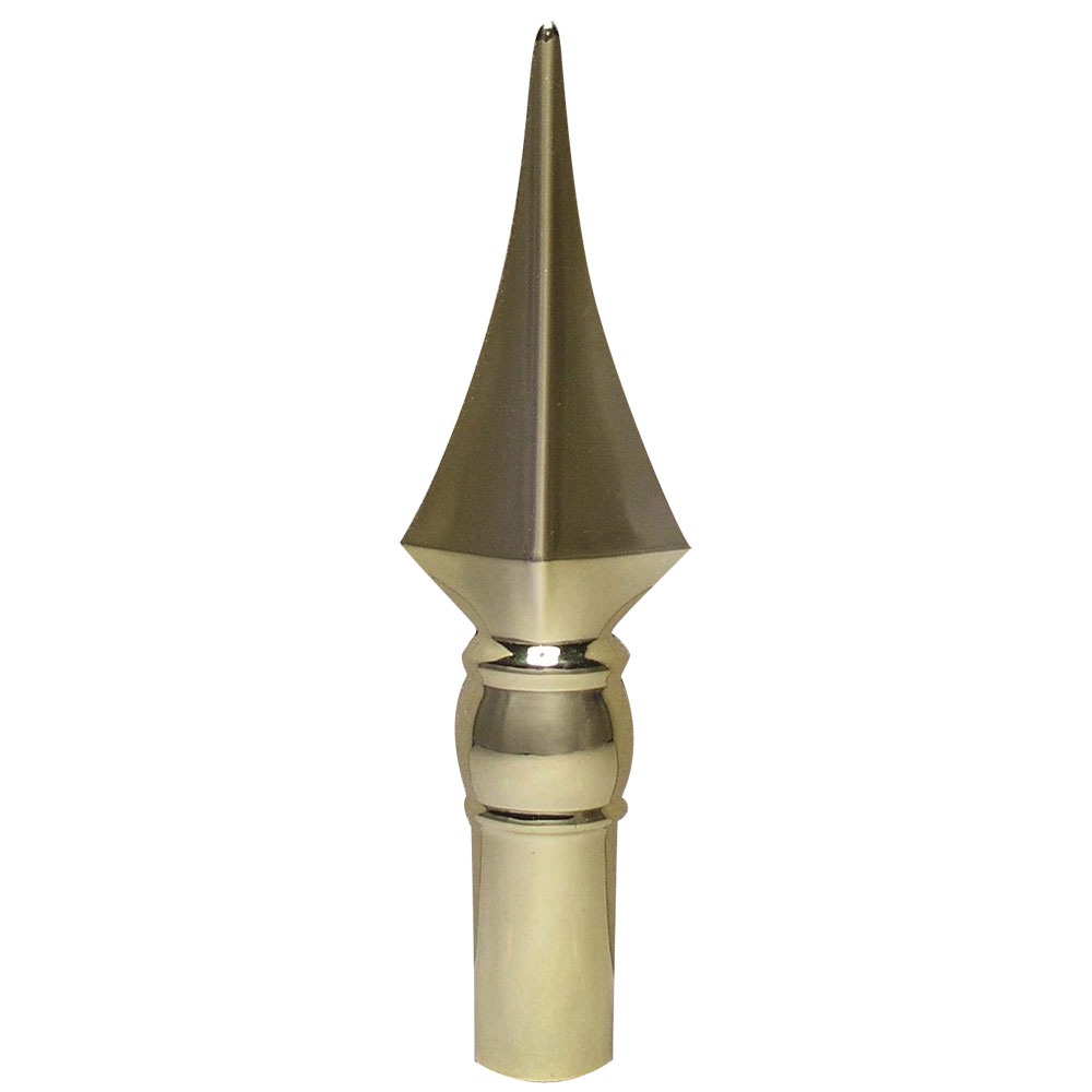 Aluminum Gold Fancy Spear Finial
