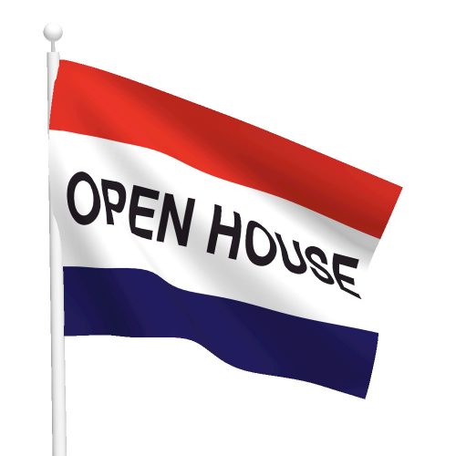3ft x 5ft Open House Message Flag
