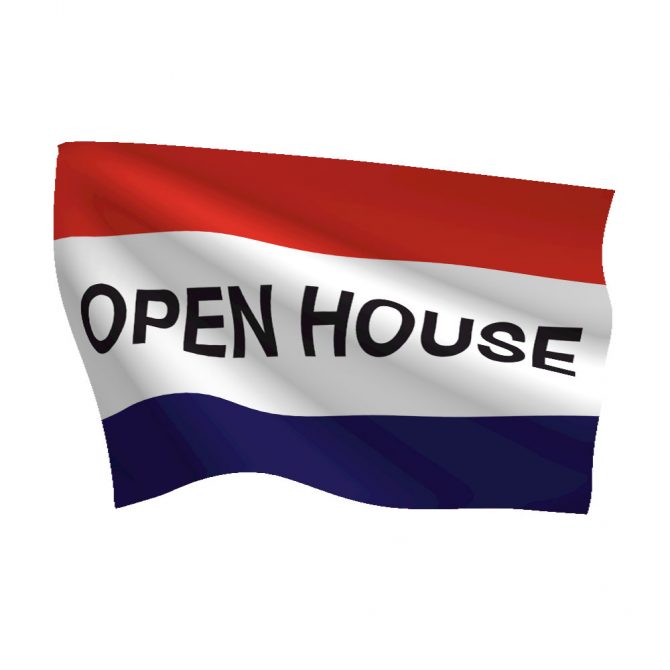 3ft x 5ft Open House Message Flag