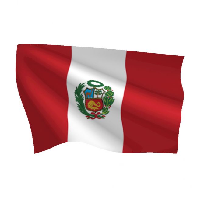 Peru with Seal Flag