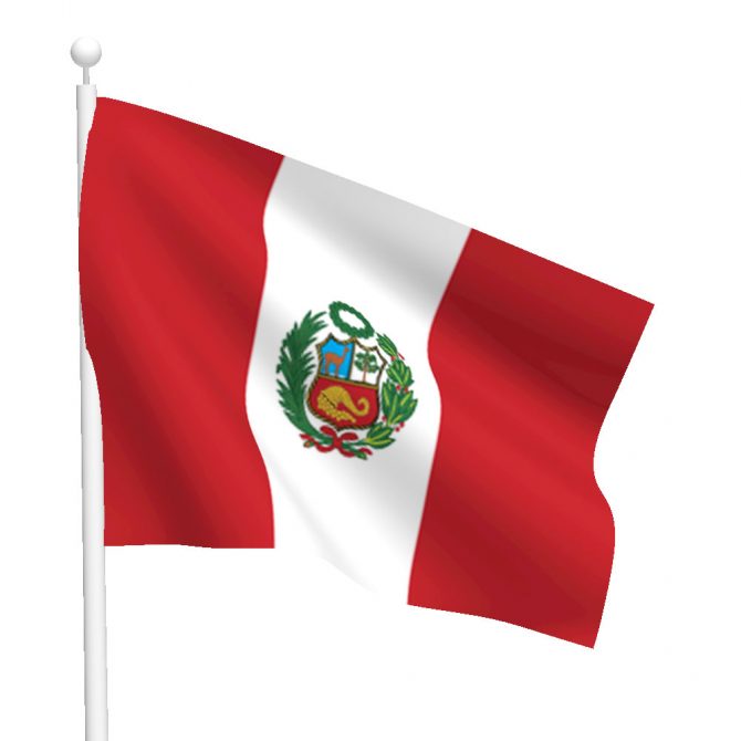 Peru with Seal Flag