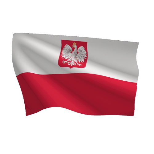 Poland with Seal Flag