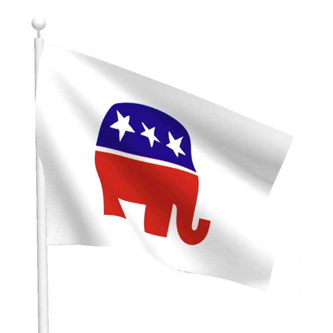 Republican Elephant Flag