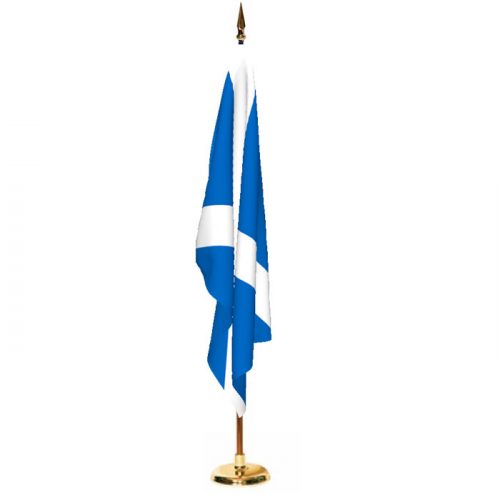Indoor Scotland Saint Andrews Cross Ceremonial Flag Set
