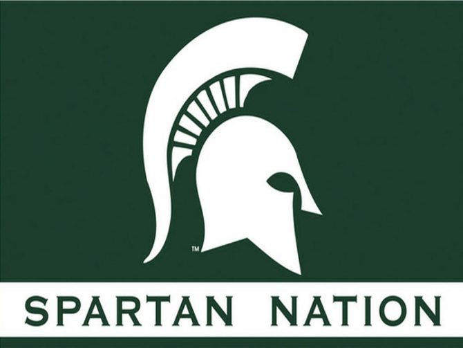 Michigan State University Polyester Spartan Flag
