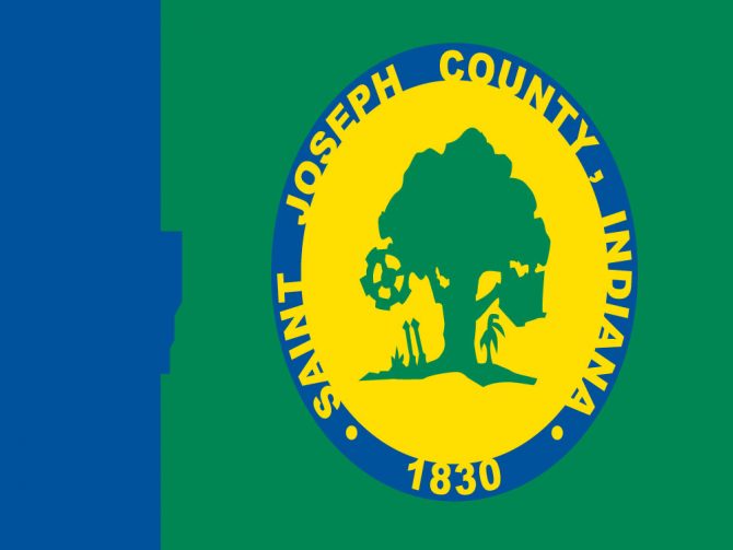 5ft x 8ft Saint Joseph County Flag with Heading and Grommets