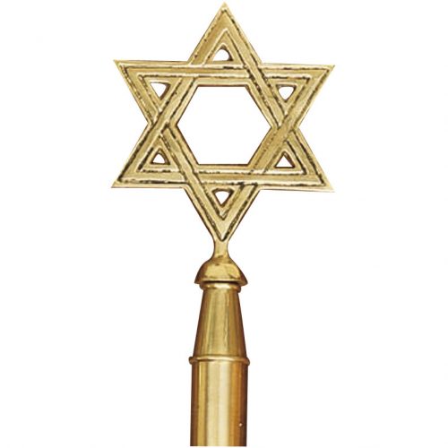 Brass Star of David Finial