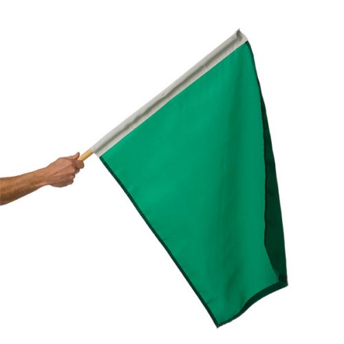 24in x 30in Mounted Green Start Flag
