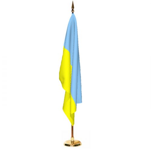 Indoor Ukraine Ceremonial Flag Set