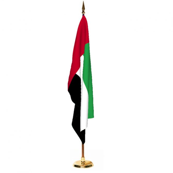 Indoor United Arab Emirates Ceremonial Flag Set