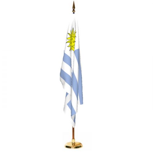 Indoor Uruguay Ceremonial Flag Set
